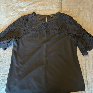 Ann Taylor Black Lace Blouse